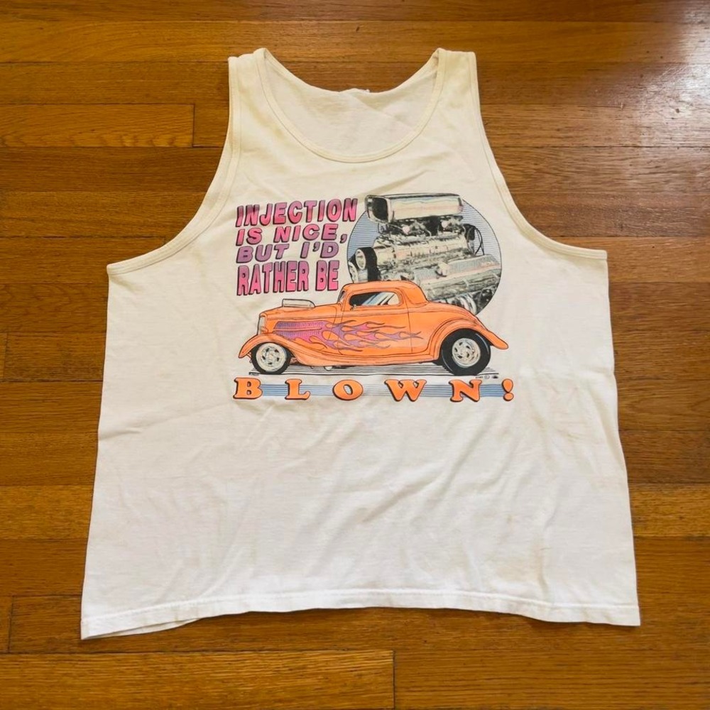 VTG 90s Injection is Nice but Id rather be blown funny raunchy tank top shirt XL